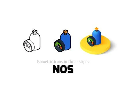 NOS icon in different style Stock Illustration