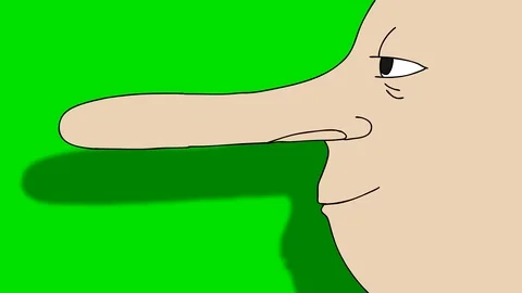 Nose became longer when he is lying. Video stock 104554474