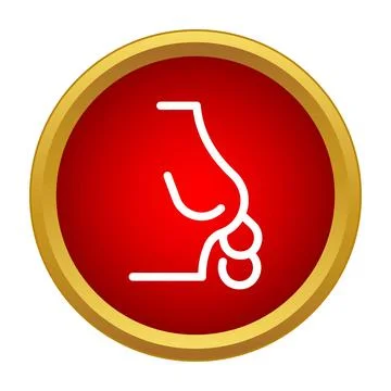 Nose bleeding icon in a red circle Stock Illustration