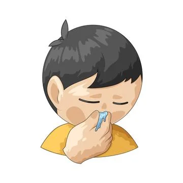 Nose cleaning illustration Stock Illustration