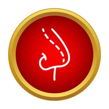 Nose contouring procedure icon representing plastic surgery Stock Illustration