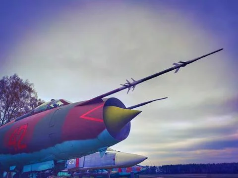 The nose of a fighter plane Stock Photos
