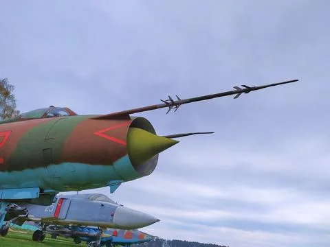 The nose of a fighter plane Stock Photos