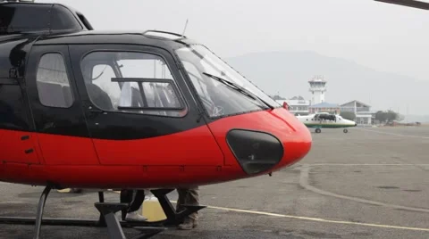 Nose of the helicopter Video stock 59999138