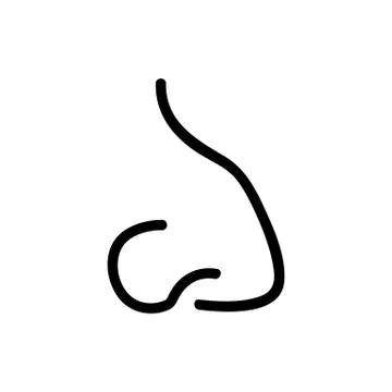 Nose hunchback icon vector outline illustration Stock Illustration