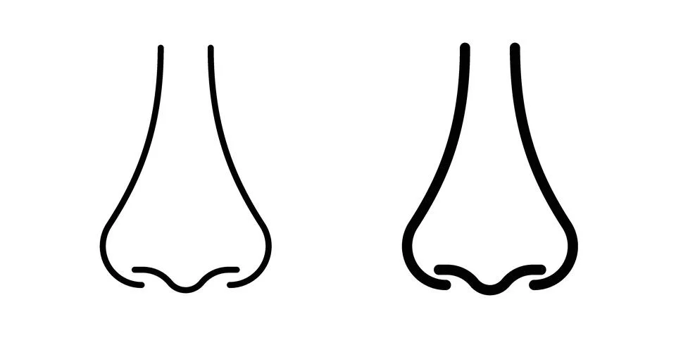 Nose icon concept. best for web design Stock Illustration
