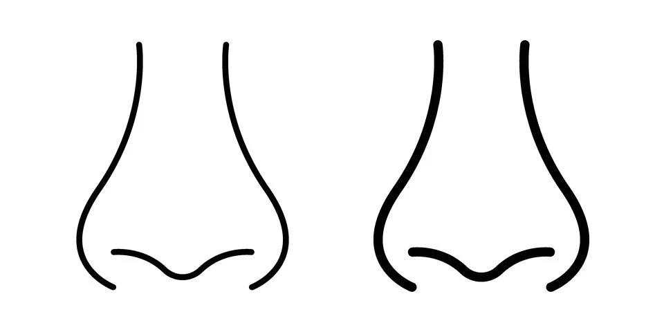 Nose icon or illustration vector symbols Stock Illustration