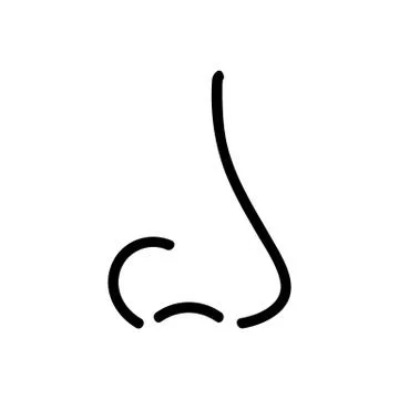 Nose men icon vector outline illustration Stock Illustration