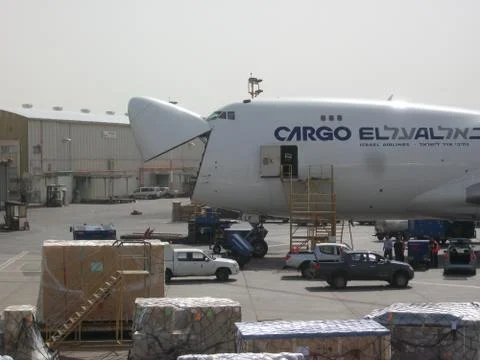 Nose opened b747 Stock Photos