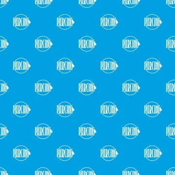 Nose piercing pattern vector seamless blue Stock Illustration