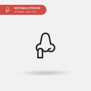 Nose Simple vector icon. Illustration symbol design template for web mobile U Stock Illustration