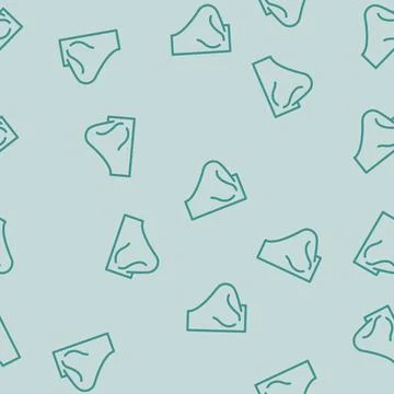 Nose smell line vector seamless pattern 스톡 일러스트