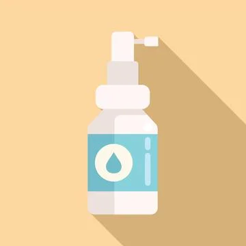 Nose spray icon flat vector. Medical supplement Stock Illustration
