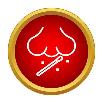 Nose swab testing for virus detection with icons Stock Illustration