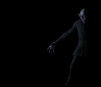 Nosferatu Vampire half in darkness Stock Illustration