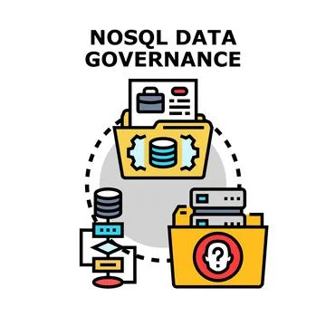 Nosql data governance managing information and technology 스톡 일러스트