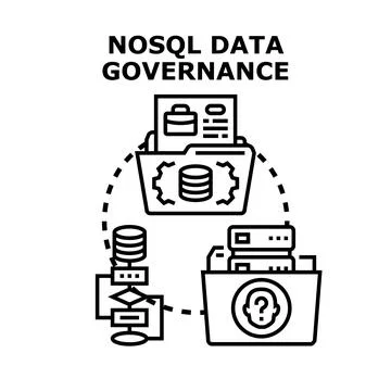 Nosql data governance managing information and technology 스톡 일러스트