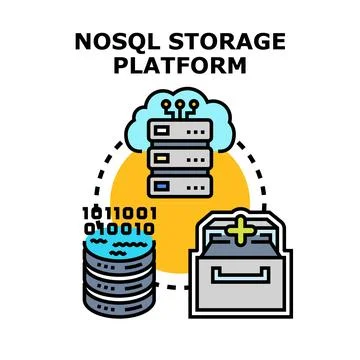 Nosql data storage platform integrating cloud computing and database techno.. 스톡 일러스트