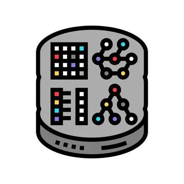 Nosql database color icon vector illustration Stock Illustration