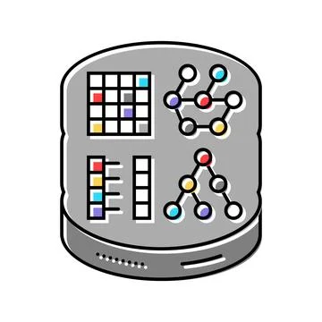Nosql database color icon vector illustration Stock Illustration