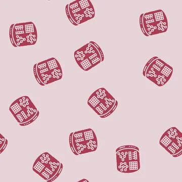 Nosql database glyph seamless pattern Illustrazione stock