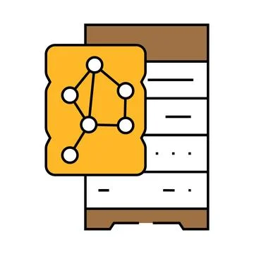 Nosql database icon color illustration Stock Illustration
