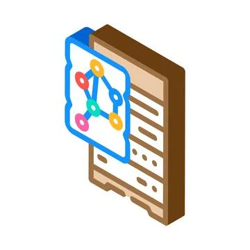 Nosql database isometric icon vector illustration 스톡 일러스트