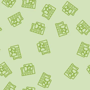 Nosql database line vector seamless pattern Stock Illustration