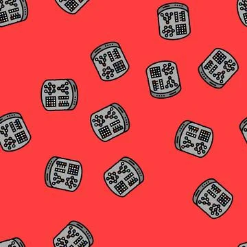 Nosql database vector seamless pattern Illustrazione stock