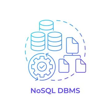 Nosql dbms blue gradient concept icon Stock-Illustration