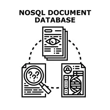 Nosql document database concept vector illustration Stock Illustration