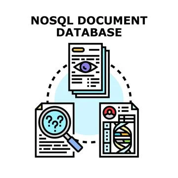 Nosql document database concept vector illustration Stock Illustration