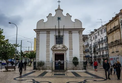Nossa Senhora da Saude small church in Lisbon, Portugal Stock Photos