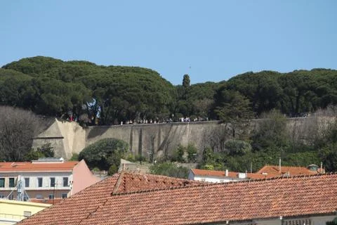 Nossa Senhora do Monte viewpoint in Lisbon Stock Photos