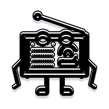 Nostalgic character bringing back retro music memories Illustrazione stock