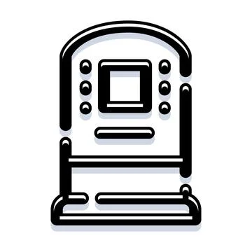 Nostalgic jukebox playing vintage audio entertainment icon Stock Illustration