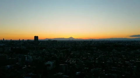 Nostalgic Post-Sunset Over Tokyo Suburban Homes Stock Footage 294064190