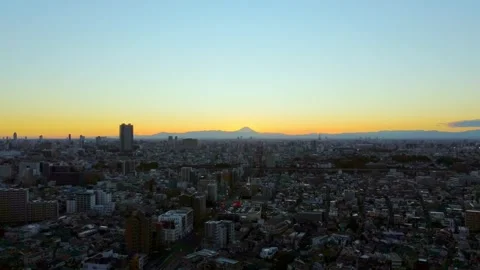Nostalgic Post-Sunset Over Tokyo Suburban Homes Stock Footage 294064235