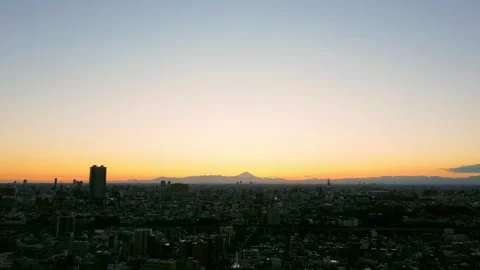 Nostalgic Post-Sunset Over Tokyo Suburban Homes Stock Footage 294065888