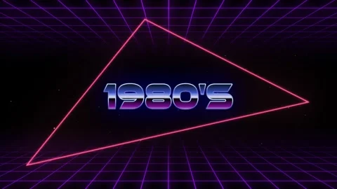 A nostalgic retro synthwave looping purple grid motion graphic with black s.. Video stock 263899694