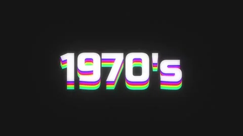 A nostalgic retro typography motion graphic for the decade of the 1970's wi.. Stock Footage 263899725