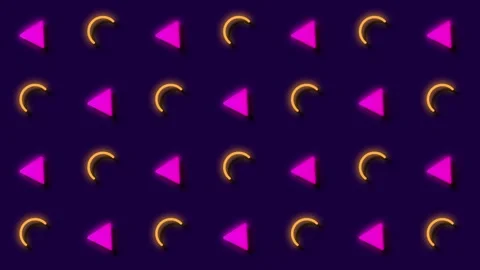 A nostalgic synthwave looping scrolling shape motion graphic animation with.. Vídeos de archivo 265594562