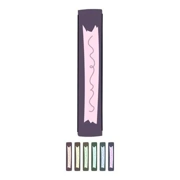Nostalgic vhs tape cassette with a hand drawn label graphic Stock Illustration