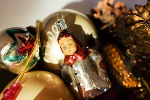 Nostalgic vintage (50s, 60s, USSR) decorations Stock Photos