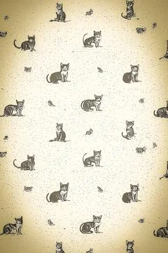 A nostalgic vintage-inspired background with a repeating pattern of delicat.. Stock Illustration