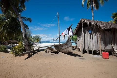 Nosy Be or Nossi-b is an island just off the northwest coast of Madagascar Stock Photos