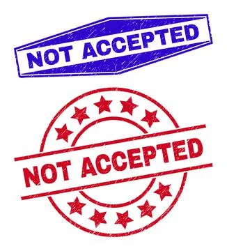 NOT ACCEPTED Grunge Watermarks in Circle and Hexagon Forms Illustrazione stock