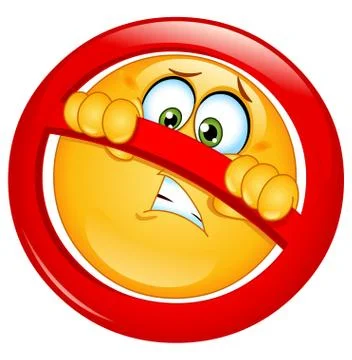 Not allowed emoticon Illustrazione stock