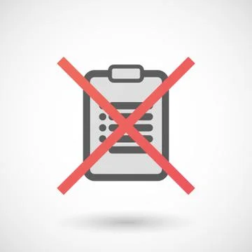 Not allowed icon with an inform Stock Illustration