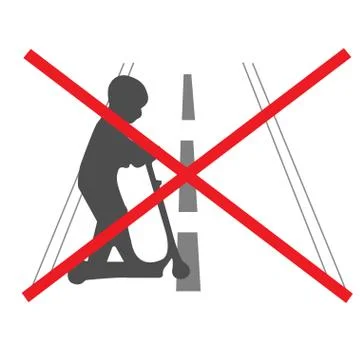 Not allowed on the road Stock Illustration